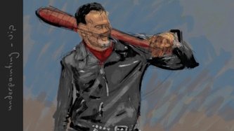 The Walking Dead fan art cover pic Negan by Heididigfx yt